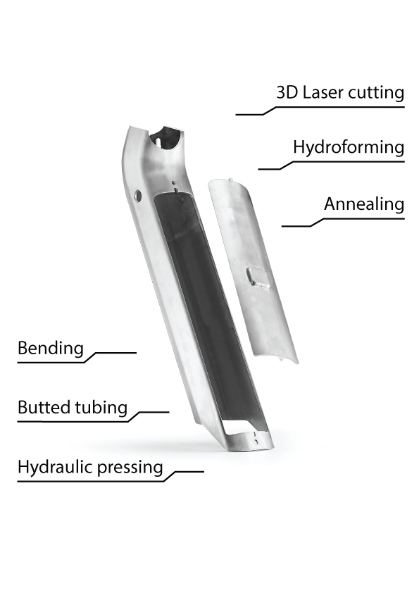 hydroformed tubing bicycle